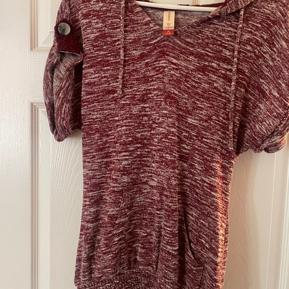 No Boundaries Burgundy Knit Sweater